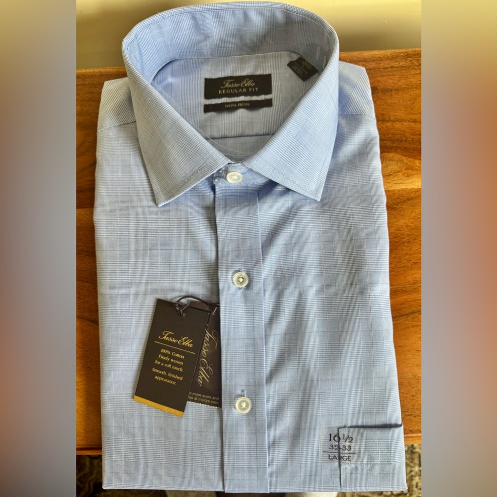Tasso Elba Men's Light Blue Dress Shirt